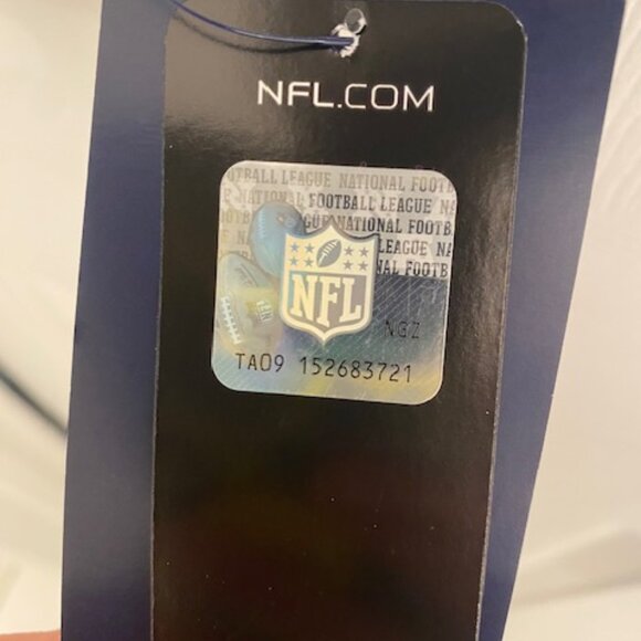 Detroit Lions Fanatics Women's Striped Notch Neck Pullover Hoodie - White/Gray - Picture 8 of 9